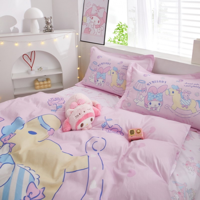 91家纺网 家纺一手货源 找家纺 蘭菲家纺 2023新款全棉大版卡通四件套 小乐乐