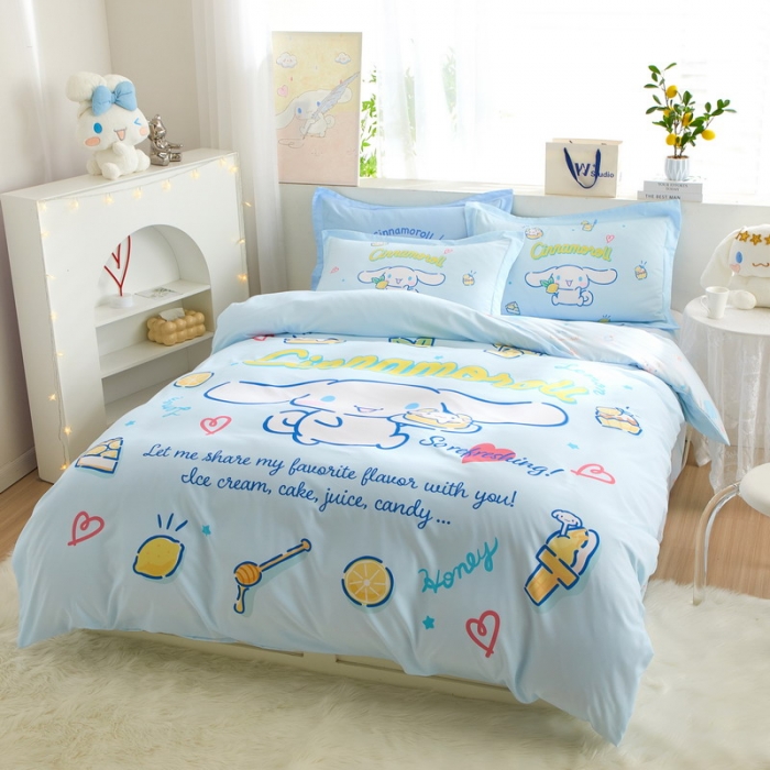 91家纺网 家纺一手货源 找家纺 蘭菲家纺 2023新款全棉大版卡通四件套 圆宝