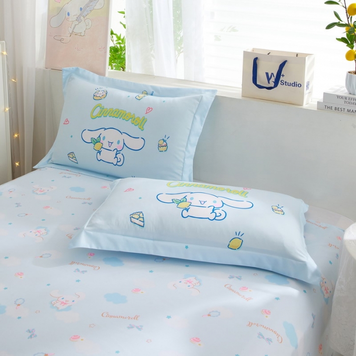 91家纺网 家纺一手货源 找家纺 蘭菲家纺 2023新款全棉大版卡通四件套 圆宝