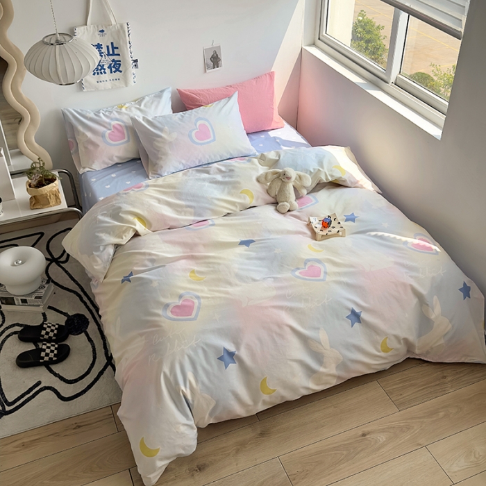 91家纺网 家纺一手货源 找家纺 （总）怡家居 2023新款全棉小清新印花四件套