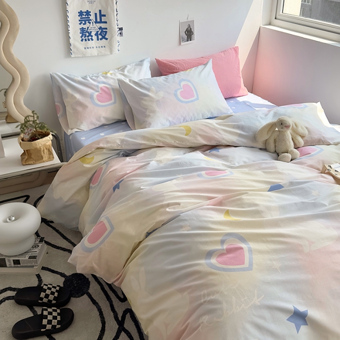 91家纺网 家纺一手货源 找家纺 （总）怡家居 2023新款全棉小清新印花四件套