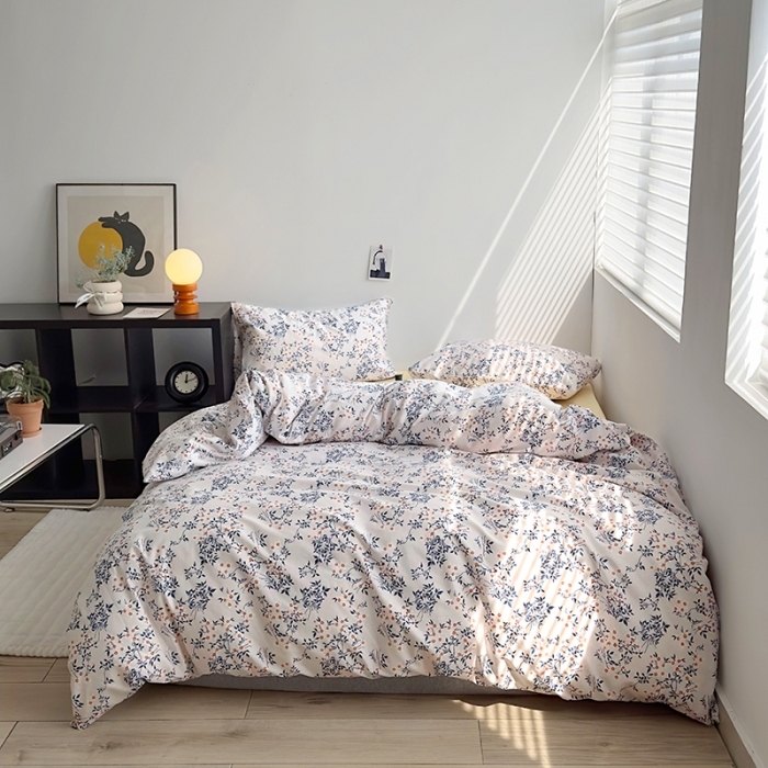 91家纺网 家纺一手货源 找家纺 怡家居 2023新款全棉小清新印花四件套 洛研