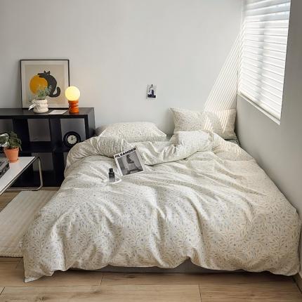 怡家居 2023新款全棉小清新印花四件套 梦田-绿