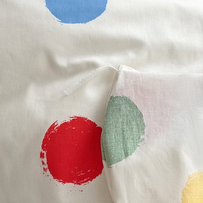 91家纺网 家纺一手货源 找家纺 怡家居 2023新款全棉小清新印花四件套 七彩球