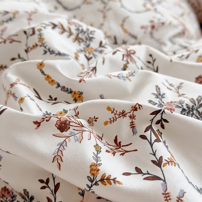 91家纺网 家纺一手货源 找家纺 怡家居 2023新款全棉小清新印花四件套 语蝶