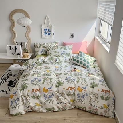 怡家居 2023新款全棉小清新印花四件套 云杉