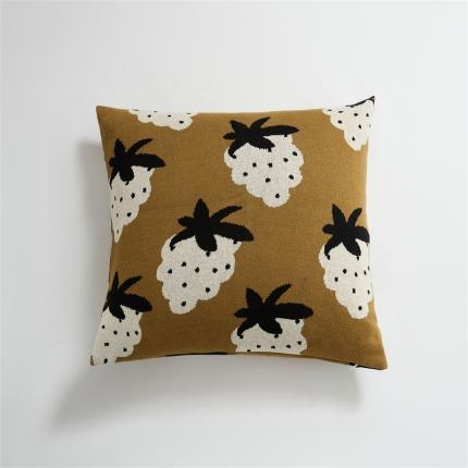 91家纺网 家纺一手货源 找家纺 暖绵绵 2025新款星空树莓系列抱枕套 星空树莓经典咖