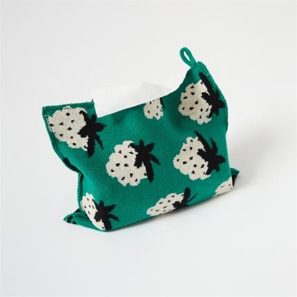 91家纺网 家纺一手货源 找家纺 暖绵绵 2025新款星空树莓系列抽纸盒均码 星空树莓时尚绿