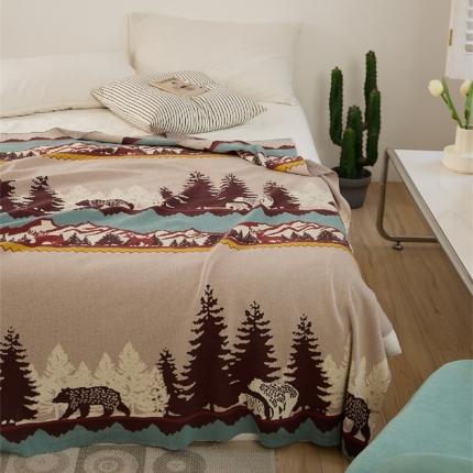 91家纺网 家纺一手货源 找家纺 暖绵绵 2025新款休闲毯盖毯林中小鹿和赛尔熊 塞尔熊胡青