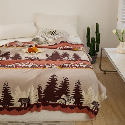 91家纺网 家纺一手货源 找家纺 （总）暖绵绵 2025新款休闲毯盖毯林中小鹿和赛尔熊