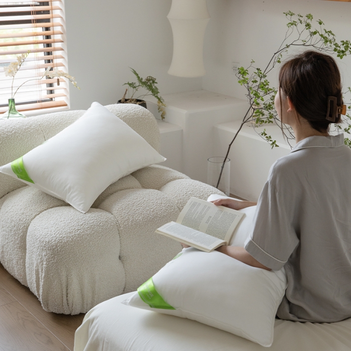 91家纺网 家纺一手货源 找家纺 拾光枕芯 2023新款A+杜邦双向酒店纤维护颈枕 低软枕