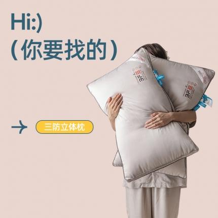 拾光 2023新款三防单边羽丝枕 灰