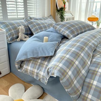 好亿来 2025新款无印风植物羊绒加厚斜纹磨毛四件套 莫妮卡