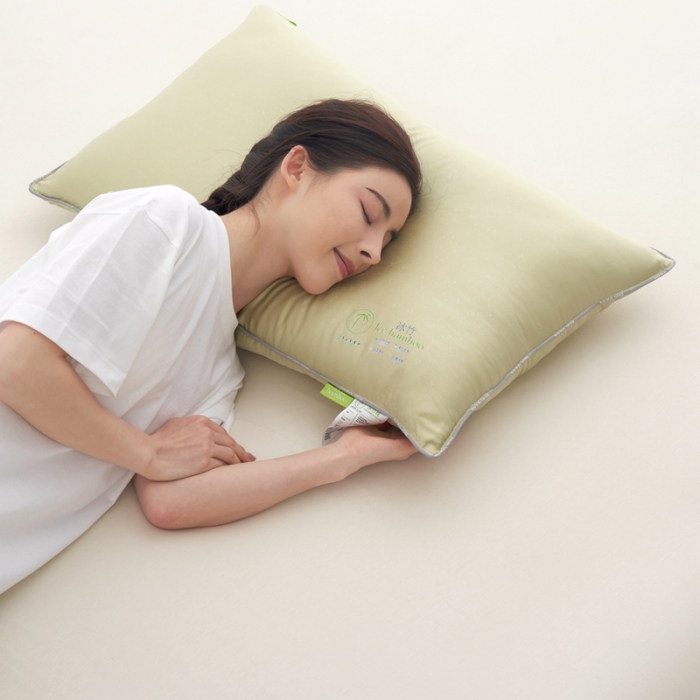 91家纺网 家纺一手货源 找家纺 拾光 2023新款天丝冰竹凉感枕酒店专用天然透气 琉璃金