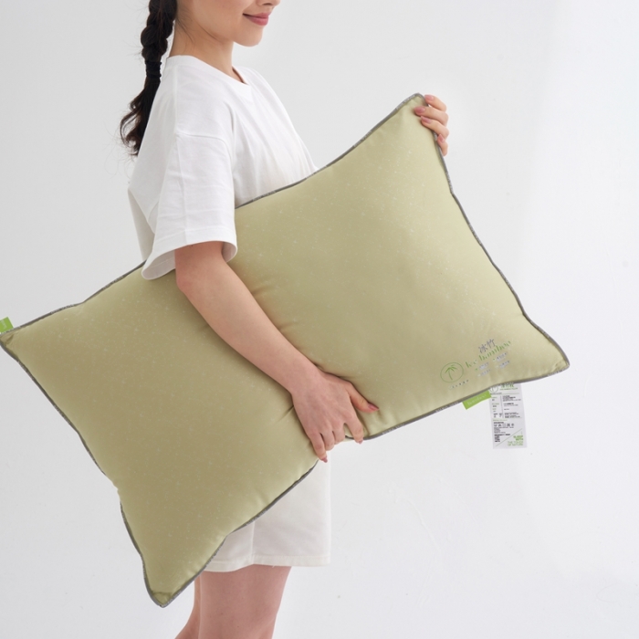 91家纺网 家纺一手货源 找家纺 拾光 2023新款天丝冰竹凉感枕酒店专用天然透气 琉璃金