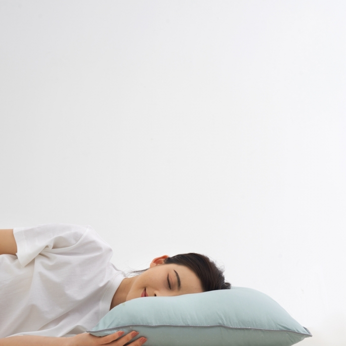 91家纺网 家纺一手货源 找家纺 拾光 2023新款天丝冰竹凉感枕酒店专用天然透气 晴蓝