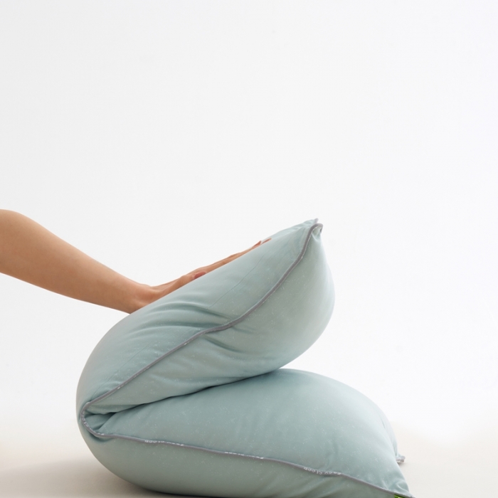 91家纺网 家纺一手货源 找家纺 拾光 2023新款天丝冰竹凉感枕酒店专用天然透气 晴蓝