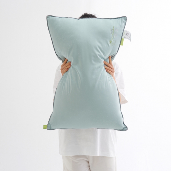 91家纺网 家纺一手货源 找家纺 拾光 2023新款天丝冰竹凉感枕酒店专用天然透气 晴蓝