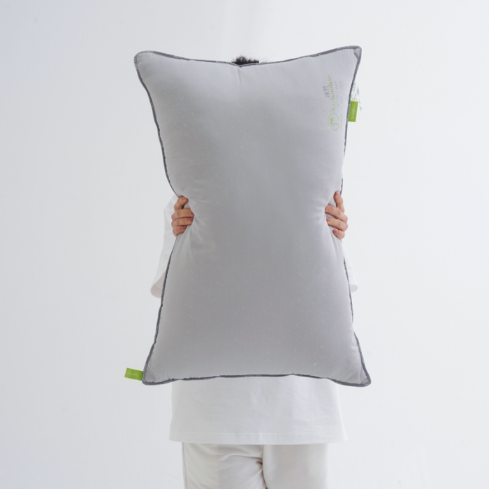 91家纺网 家纺一手货源 找家纺 拾光 2023新款天丝冰竹凉感枕酒店专用天然透气 雪灰