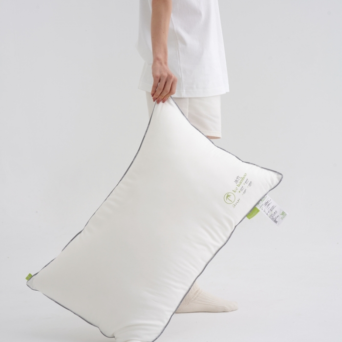 91家纺网 家纺一手货源 找家纺 拾光 2023新款天丝冰竹凉感枕酒店专用天然透气 云溪白