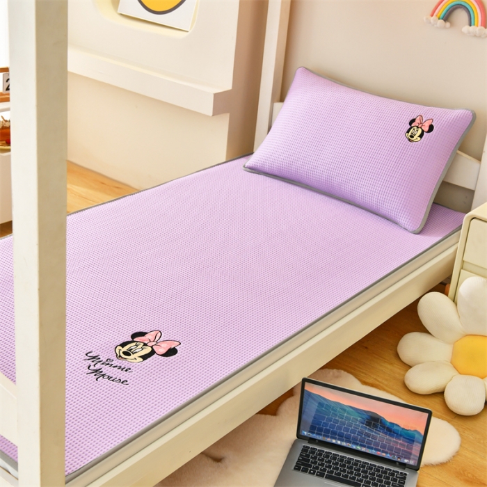 91家纺网 家纺一手货源 找家纺 鑫钰 2023新款中分子凉感华夫格复合学生宿舍专用上下铺凉席床席 迪士尼-米妮公主