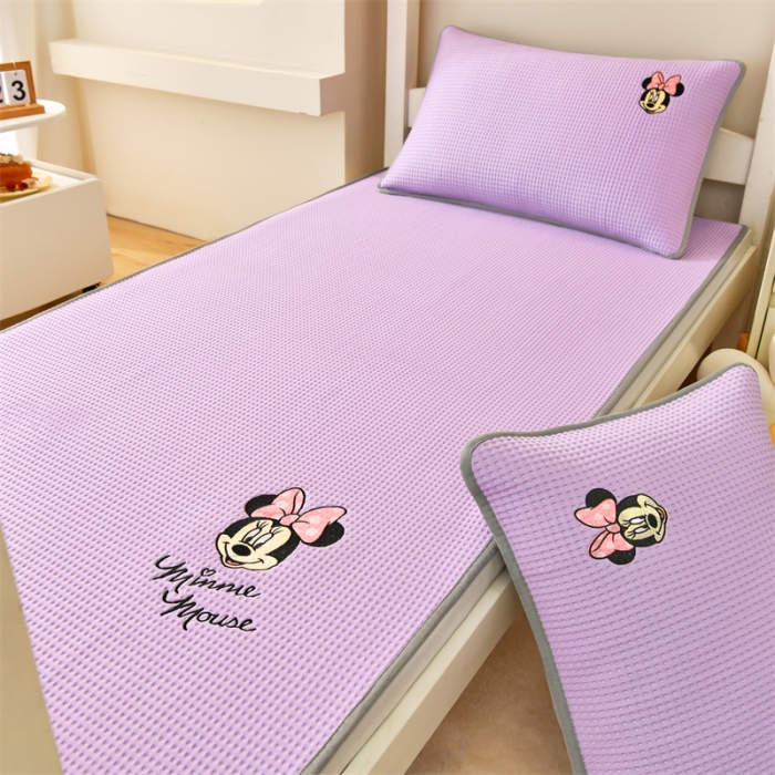 91家纺网 家纺一手货源 找家纺 鑫钰 2023新款中分子凉感华夫格复合学生宿舍专用上下铺凉席床席 迪士尼-米妮公主