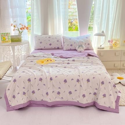 妖妖家纺 2023新款超柔双层纱针织夏被 及风情