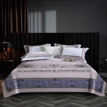 91家纺网 家纺一手货源 找家纺 （总）缔缦 2023新款100s长绒棉大版数码印花四件套-第4批