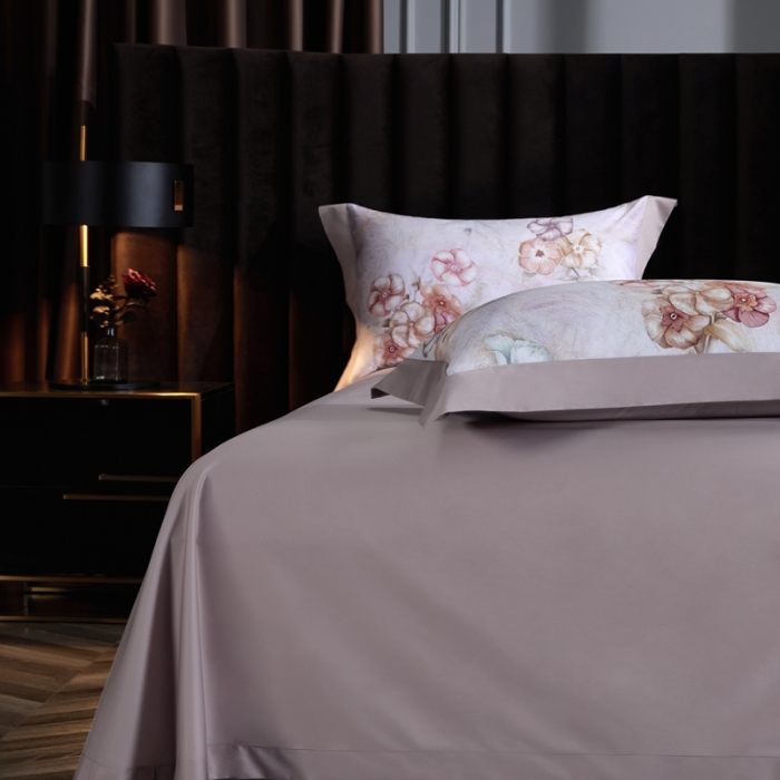 91家纺网 家纺一手货源 找家纺 （总）缔缦 2023新款100s长绒棉拼角款数码印花四件套