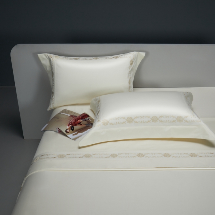 91家纺网 家纺一手货源 找家纺 （总）缔缦 2023新款100s澳棉刺绣四件套-优尼卡