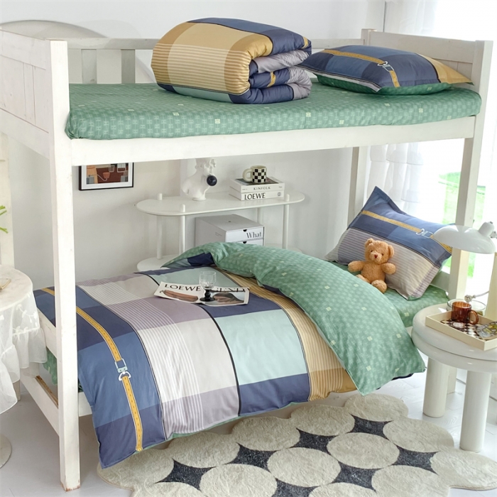 91家纺网 家纺一手货源 找家纺 多品 2023新款12868全棉宿舍三件套-第二批 艾格