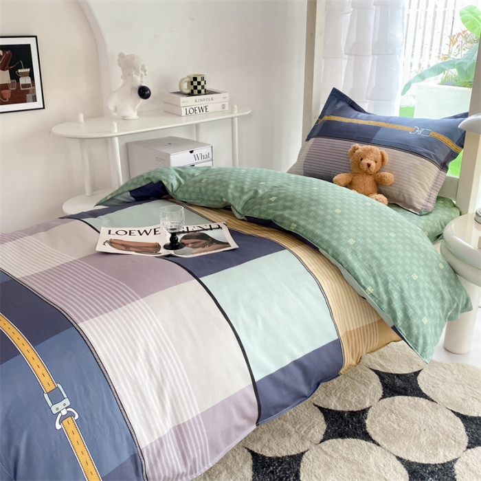 91家纺网 家纺一手货源 找家纺 多品 2023新款12868全棉宿舍三件套-第二批 艾格