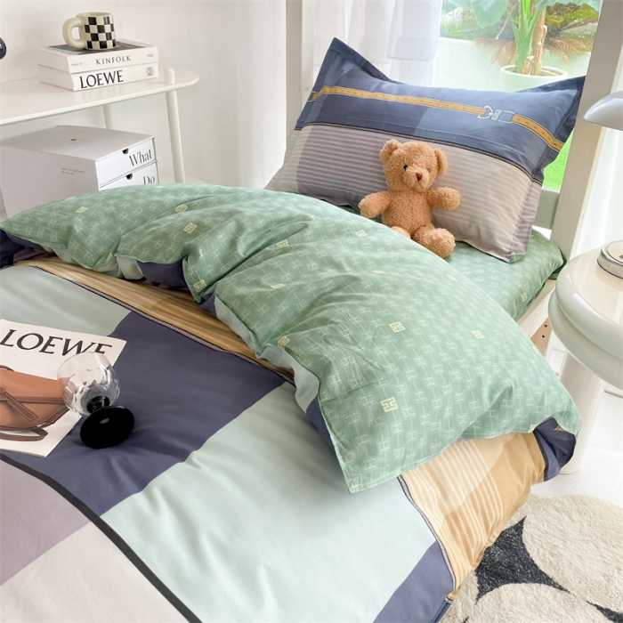 91家纺网 家纺一手货源 找家纺 多品 2023新款12868全棉宿舍三件套-第二批 艾格