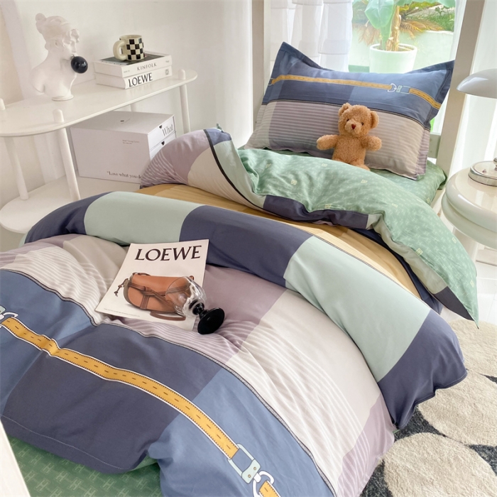 91家纺网 家纺一手货源 找家纺 多品 2023新款12868全棉宿舍三件套-第二批 艾格