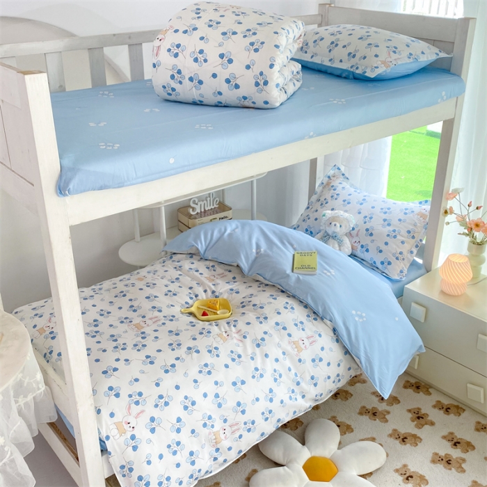 91家纺网 家纺一手货源 找家纺 多品 2023新款12868全棉宿舍三件套-第二批 爱丽丝