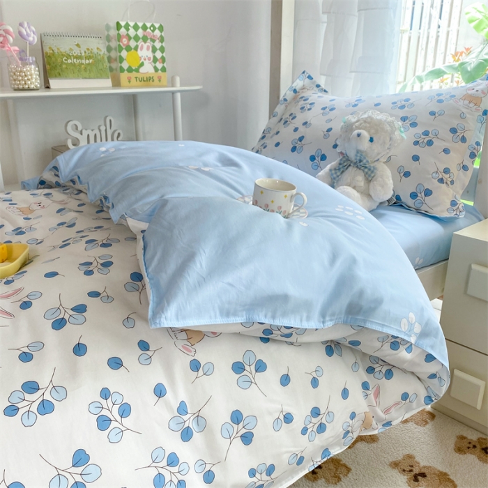 91家纺网 家纺一手货源 找家纺 多品 2023新款12868全棉宿舍三件套-第二批 爱丽丝