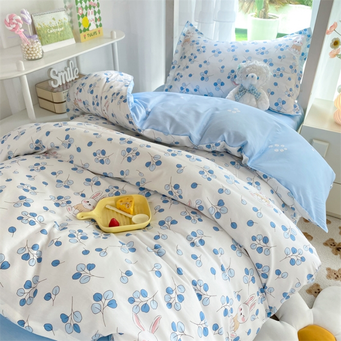 91家纺网 家纺一手货源 找家纺 多品 2023新款12868全棉宿舍三件套-第二批 爱丽丝