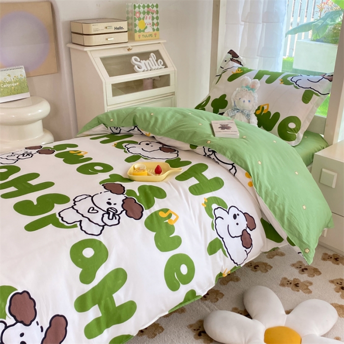 91家纺网 家纺一手货源 找家纺 多品 2023新款12868全棉宿舍三件套-第二批 多米乐