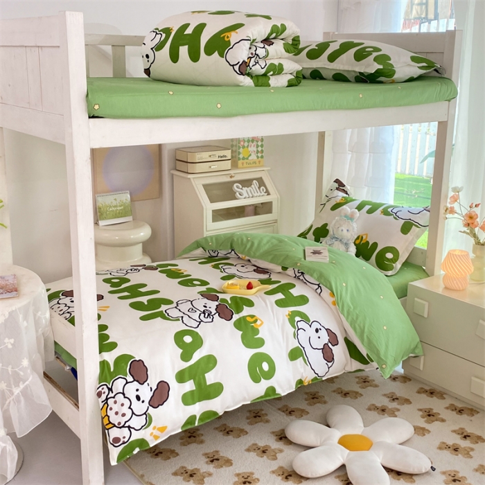 91家纺网 家纺一手货源 找家纺 多品 2023新款12868全棉宿舍三件套-第二批 多米乐