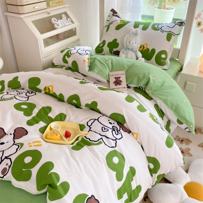 91家纺网 家纺一手货源 找家纺 多品 2023新款12868全棉宿舍三件套-第二批 多米乐