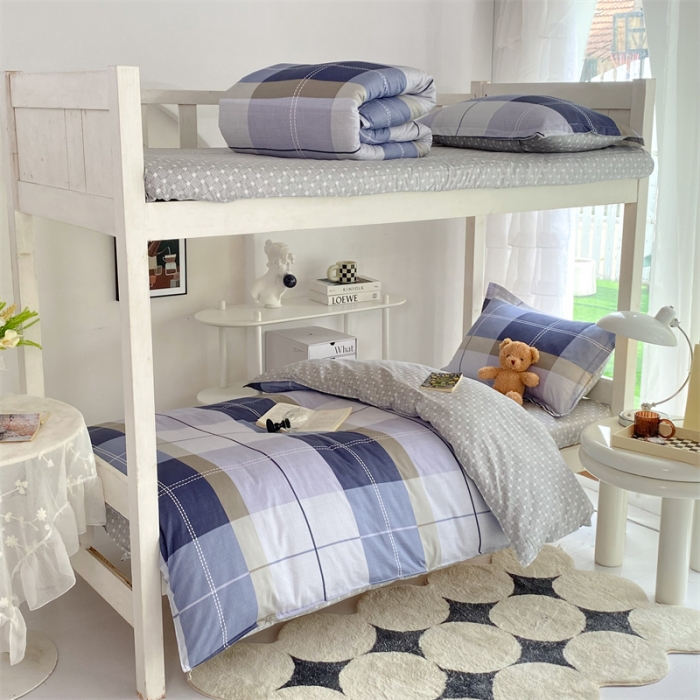 91家纺网 家纺一手货源 找家纺 多品 2023新款12868全棉宿舍三件套-第二批 摩纳哥