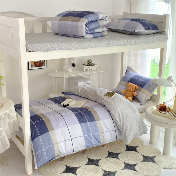 91家纺网 家纺一手货源 找家纺 多品 2023新款12868全棉宿舍三件套-第二批 摩纳哥