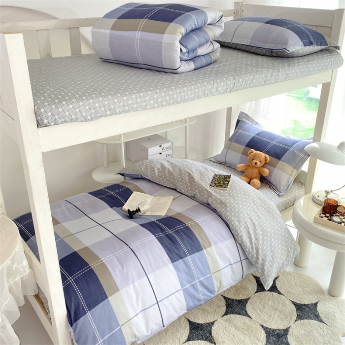 91家纺网 家纺一手货源 找家纺 多品 2023新款12868全棉宿舍三件套-第二批 摩纳哥