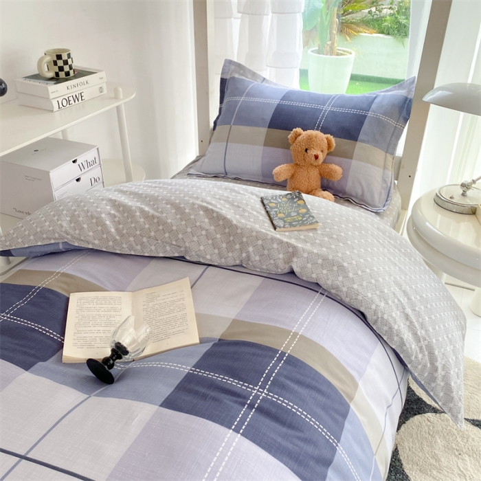 91家纺网 家纺一手货源 找家纺 多品 2023新款12868全棉宿舍三件套-第二批 摩纳哥