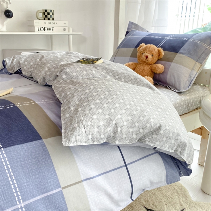 91家纺网 家纺一手货源 找家纺 多品 2023新款12868全棉宿舍三件套-第二批 摩纳哥