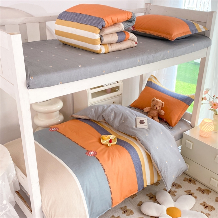 91家纺网 家纺一手货源 找家纺 多品 2023新款12868全棉宿舍三件套-第二批 莫卡迪