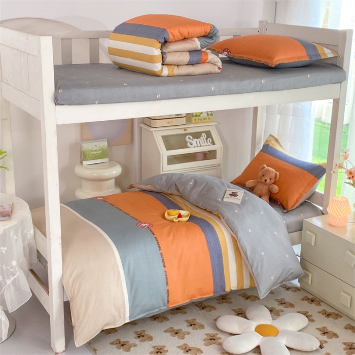 91家纺网 家纺一手货源 找家纺 多品 2023新款12868全棉宿舍三件套-第二批 莫卡迪