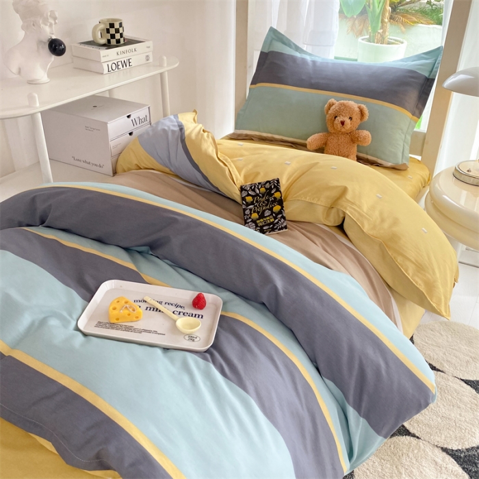 91家纺网 家纺一手货源 找家纺 多品 2023新款12868全棉宿舍三件套-第二批 佩里亚