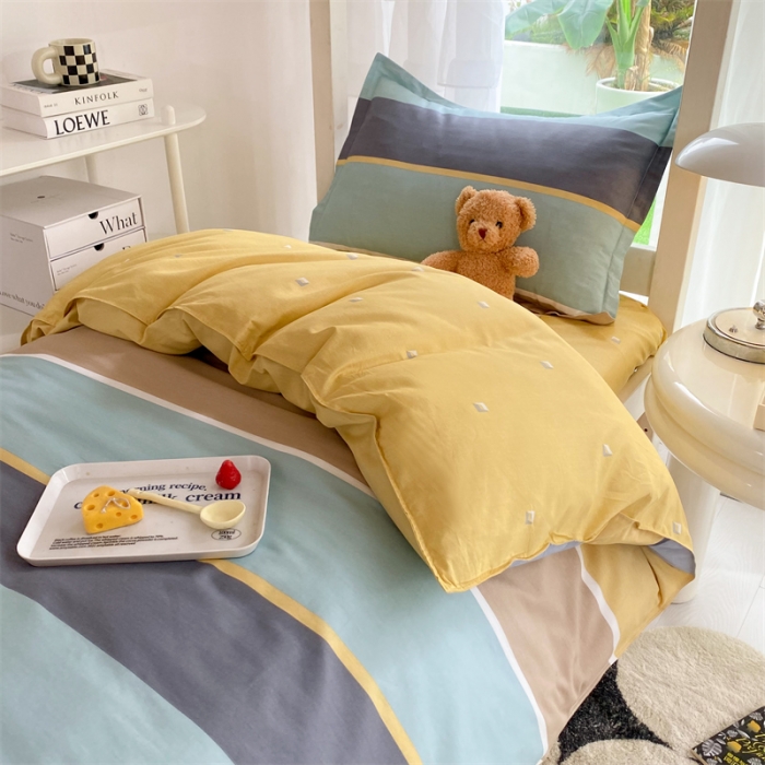 91家纺网 家纺一手货源 找家纺 多品 2023新款12868全棉宿舍三件套-第二批 佩里亚