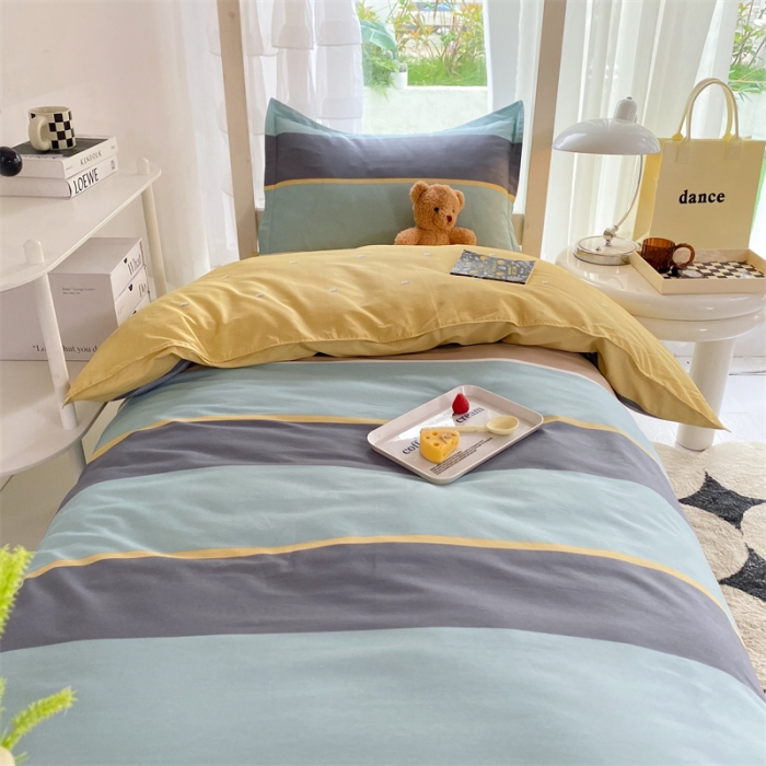 91家纺网 家纺一手货源 找家纺 多品 2023新款12868全棉宿舍三件套-第二批 佩里亚